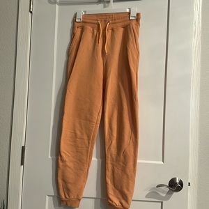 Boohoo size medium/6 orange drawstring sweatpants
